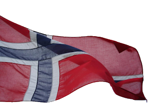 Flagg som vaier i vinden - Klikk for stort bilde